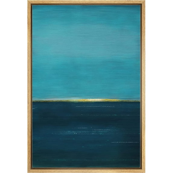 HFDF Canvas Print Wall Art Duotone Dark Watercolor Pastel Color Field Abstract Shapes Illustrations Modern Art Decorative Contemporary Chic for Living Room, Bedroom, - NATURAL 20x24inch Framed