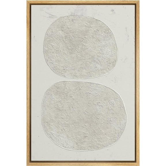 HFDF Canvas Print Wall Art Geometric Gray Grunge Retro Color Blocks Abstract Shapes Illustrations Modern Art Minimal Relax/Zen for Living Room, Bedroom, Office - Natural 8x10inch Unframed