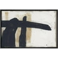 thumbnail image 1 of HFDF Canvas Print Wall Art Grunge Black Brown Paint Strokes Abstract Shapes Illustrations Modern Art Decorative Contemporary Chic Minimal for Living Room, Bedroom, Office - Black 24x20inch Framed, 1 of 6