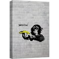 thumbnail image 1 of HFDF Canvas Prt Wall Art Banksy British Artist Spray Pat Monkey Banana Gun Graffiti & Street Art Urban Illustrations Modern Art Scenic for Livg Room, Bedroom, Office - 11x14inch Framed, 1 of 6