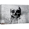 thumbnail image 1 of HFDF Canvas Prt Wall Art Meltg Skull on Gritty Gray City Wall Abstract Shapes Digital Art Graffiti & Street Art Bohemian Scenic Urban Cityscape for Livg Room, Bedroom, Office - 20x16inch Framed, 1 of 6