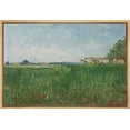 thumbnail image 1 of HFDF Canvas Prt Wall Art Pastel Green Farmland Ranch Village Nature Wilderness Illustrations Fe Art Farmhouse/Country Decorative Rustic for Livg Room, Bedroom, Office - Natural 16x12inch Framed, 1 of 6