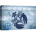 thumbnail image 1 of HFDF Canvas Prt Wall Art Proud Lobster Prt with Starfish Amphibians Ocean Illustrations Modern Art Nautical Colorful Blue Ultra for Livg Room, Bedroom, Office - 24x16inch Framed, 1 of 5