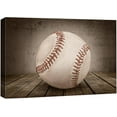 thumbnail image 1 of HFDF Canvas Prt Wall Art Retro Baseball Close Up on Wood Panels Sports Athletes Photography Modern Art Contemporary Urban for Livg Room, Bedroom, Office - 10x8inch Framed, 1 of 5