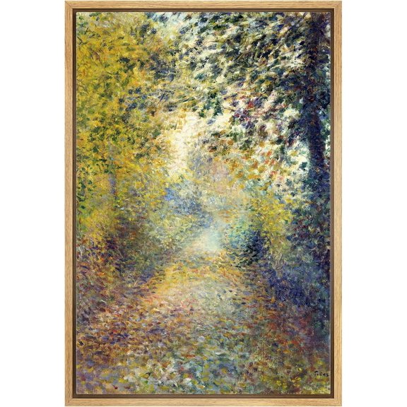 HFDF Canvas Prt Wall Art The Wood by Pierre Renoir People Historic Illustrations Fe Art Traditional Scenic Colorful Multicolor Ultra for Livg Room, Bedroom, Office - Natural Unframed