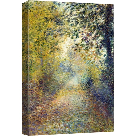 HFDF Canvas Prt Wall Art The Wood by Pierre Renoir People Historic Illustrations Fe Art Traditional Scenic Colorful Ultra for Livg Room, Bedroom, Office - 16x24inch Framed