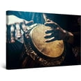 thumbnail image 1 of HFDF Canvas Wall Art Decor - Traditional Drum - Stretched Prt, Modern for Bedroom or Livg Room, Office Ready to Hang Home Decor Unique Lumous Artwork Day & Night Effect 24x16inch Framed, 1 of 5