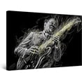 thumbnail image 1 of HFDF Canvas Wall Art - Jazz on Guitar - Stretched Prt, Modern for Bedroom or Livg Room, Office Ready to Hang Home Decor Unique Lumous Artwork Day & Night Effect 10x8inch Unframed, 1 of 6