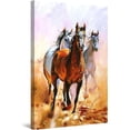 thumbnail image 1 of HFDF Canvas Wall Art Three Horses Runnnig, Stretched Prt, Modern for Bedroom or Livg Room, Ready to Hang Home Decor Unique Lumous Artwork Large Elegant Gift Idea 8x10inch Unframed, 1 of 6