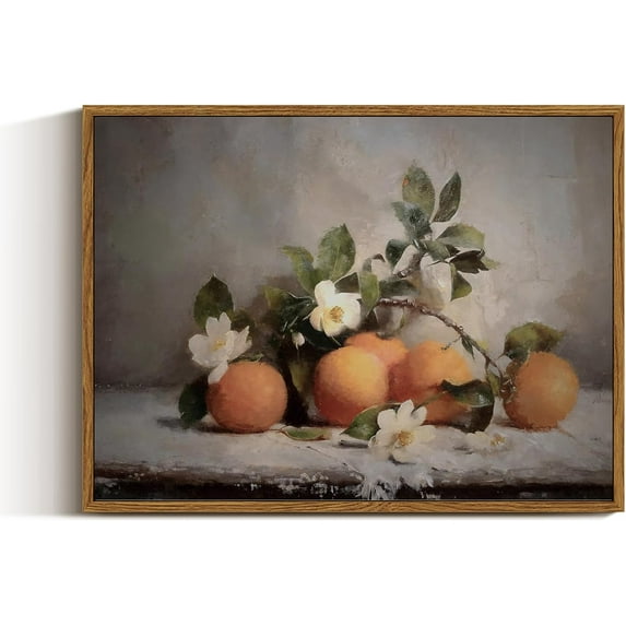 HFDF Canvas Wall Art Vintage Print Paintings Still Life with Flowers Pink and White Botanical Floral Roses Muted Retro for Home Living Room Bathroom Farmhouse Wall Decor 14x11inch Framed