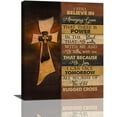 thumbnail image 1 of HFDF Christian Cross Wall Art Farmhouse Religious Wall Decor Amazg Grace Christ Canvas Prt Patg Rustic Artwork Home Decorations for Bedroom Livg Room Church 8x10inch Framed, 1 of 6