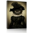 thumbnail image 1 of HFDF Dark Academia Decor Black Cat Vtage Wall Art Halloween Decorations Black Cat Gothic Decor Canvas Posters For Cat Lovers Home Decor Gifts Aesthetic Room Decor 16x24inch Framed, 1 of 6