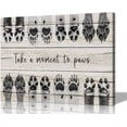 thumbnail image 1 of HFDF Dog Art Animal Canvas Wall Art Take a Moment to Paws Wall Art Dog Art Wall Decor Animal Pictures Paw Print Wall Decor Dog Picture Puppy Paw Print Dog Quotes Wall Decor for Decor 10x8inch Framed, 1 of 5