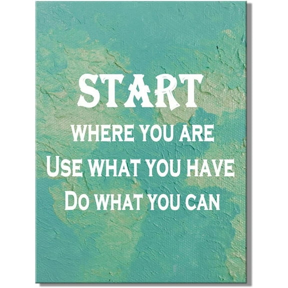 HFDF Dream Big Motivational Canvas Wall Art, spirational Famous Quote Bedroom Livg Room Decor, Positive Modern Landscape Mounta Office Dorm Room Poster Prt (Green03, ) 8x10inch Framed