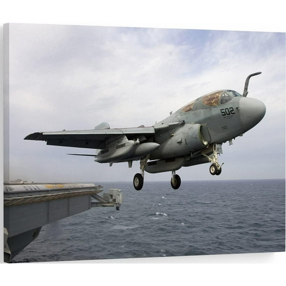 HFDF EA-6B Airplane Canvas Wall Art Prints Northrop Grumman EA-6B Prowler Fighter Jet Poster Aviation Art Wall Decor U.S Air Force Picture Artwork Military Plane For Boys Room 16x12inch Framed