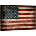thumbnail image 1 of HFDF Extra Large Old Vtage American Flag Canvas Prts Wall Art Pictures Patgs for Livg Room Office Home Decorations Modern Abstract Landscape Artwork 24x20inch Framed, 1 of 6