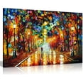 thumbnail image 1 of HFDF Farewell to Anger by Leonid Afremov Canvas Wall Art Picture Prt for Home Decor 16x12inch Framed, 1 of 5