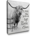 thumbnail image 1 of HFDF Farmhouse Highland Cow Wall Art spirational Cow Rustic Patg Black and White Bathroom Animals Wall Decor Poster for Bathroom Toilet Decoration 12x16inch Framed, 1 of 6