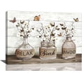 thumbnail image 1 of HFDF Farmhouse Truck Wall Art Barn Pictures Wall Decor Country Canvas Painting Print Flower Artwork Modern Home Decorfor Living room Bedroom Bathroom 14x11inch Framed, 1 of 6
