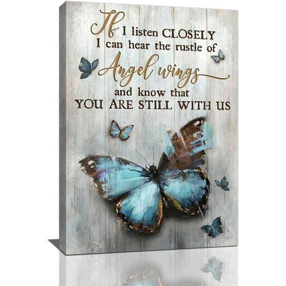 HFDF Farmhouse Vintage Butterfly Canvas Painting Prints Modern Wall Art for Bathroom, Bedroom, Living Room 8x10inch Unframed
