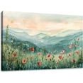 thumbnail image 1 of HFDF Floral Landscape Canvas Wall Art 32 x 48 Poppies Mountain Valley Home Decor Art Prints for Living Room Bedroom Office Ready to Hang 10x8inch Framed, 1 of 6
