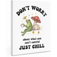 thumbnail image 1 of HFDF Funny Frog Mushroom Canvas Wall Art, Vtage Cute Frog Positive Quote Art Patgs Wall Decor Animal Lover Prts Picture for Livg Room Dg Room Kitchen Farmhouse Decor 12x16inch Framed, 1 of 6