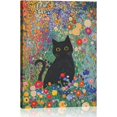 thumbnail image 1 of HFDF Garden Flowers Cat Aesthetic Design Posters Vtage Canvas Wall Art Cute Garden Cat Wall Art for Room Bedroom Livg Room Decor, Gardeng patgs Aesthetic Cats Lovers Decoration 16x24inch Framed, 1 of 6