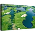 thumbnail image 1 of HFDF Golf Wall Art for Office Golf Course Picture Poster Canvas Prts Golf Course Picture Wall Decor for Livg Room Bedroom Bathroom Home Decorations Artwork Ready to Hang 14x11inch Framed, 1 of 6