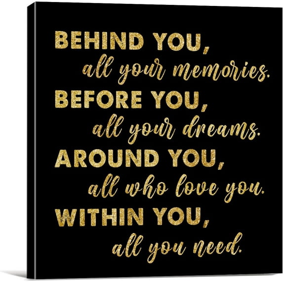 HFDF Graduation Quote Canvas Prts Wall Art Decor Desk Sign Positive Behd You All Your Memories Poster Patg Artwork Home Shelf Wall Decoration Grad Gift, 12x16inch Framed