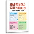 thumbnail image 1 of HFDF Happess Chemicals Positive Mental Health Wall Art,Happy Chemicals Wellbeg Prt Canvas Patg Artwork For CBT Psychologist School Counselor Decor 16x24inch Framed, 1 of 6