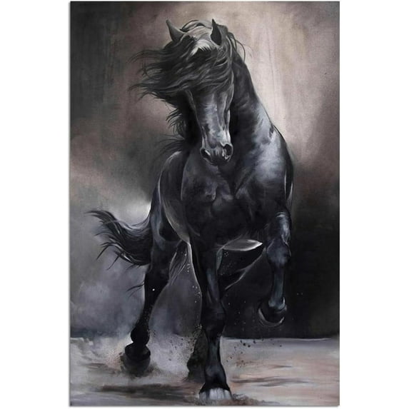 HFDF Horse Poster,Horse Painting,Horse Canvas Wall Art Canvas Wall Art For Living Room Decor Aesthetic Vintage Posters & Prints Picture Wall Decor Wall Prints For Bedroom Aesthetic 8x10inch Framed