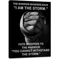 thumbnail image 1 of HFDF I Am The Stormspirational Painting Poster Motivational Canvas Wall Artspiration Picture Proverbs Print Artwork Office Wall Decor Bedroom Living room Ready to Hang 8x10inch Framed, 1 of 6