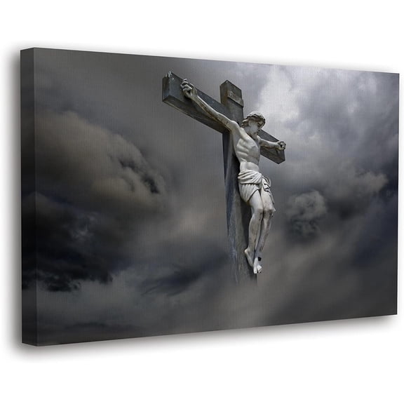 HFDF Jesus Wall Decor, Christian Cross Wall Home Posters, Judah Religious Lord Prayer Bible Wall Art Canvas 34JESUS ON CLOUDS 10x8inch Unframed