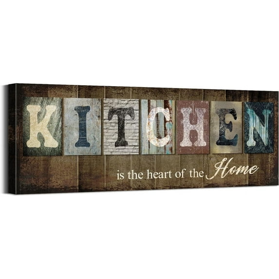HFDF Kitchen Decor Farmhouse Decor Kitchen Sign Wall Art Kitchen Wall Artspirational Wall Decor Rustic Decor Kitchen Canvas Wall Art Kitchen Art Wall Decor Country Pictures for Decor 10x8inch Framed