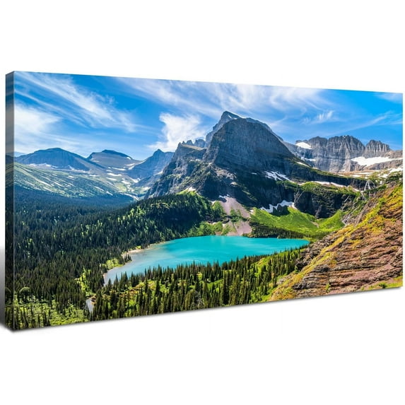 HFDF Large Canvas Wall Art - s Abstract Painting Decor, Textured Mountain Pictures as Gifts for Friends, Modern Art Prints for Bedroom Living Room Bathroom Home Decoration 10x8inch Unframed