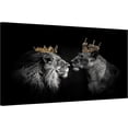 thumbnail image 1 of HFDF Large Lion Wall Art Black and White Lion and Lioness Pictures Wall Decor Modern Animals Posters Lion with the Crown Pictures Prints Art Living Room Office Decor Ready to Hang- 24x20inch Framed, 1 of 6