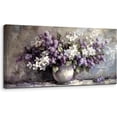 thumbnail image 1 of HFDF Large Wall Art for Living Room, Still Life Flowers Canvas Prints, Purple Floral Botanical Decor Paintings, Modern Aesthetic Pictures Wall Decor, Farmhouse Kitchen Artwork 16x12inch Framed, 1 of 7