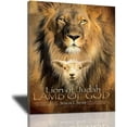 thumbnail image 1 of HFDF Lion of Judah Lamb of God Jesus Christ Canvas Wall Art Religious Jesus Christ Spiritual Wall Décor spirational Farmhouse Vtage Artwork for Livg Room Bedroom Ready to Hang es 11x14inch Framed, 1 of 6