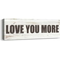 thumbnail image 1 of HFDF Love You More Sign Wall Decor Love Quotes Canvas Wall Art Modern Farmhouse Wall Decoration Mimalist Wall Art Prts Poster for Bedroom and Livg Room (6x17 es, ) 24x16inch Framed, 1 of 6