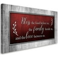 thumbnail image 1 of HFDF Motivational Quotes Christian Wall Art Red and Grey Canvas Prts Bless The Food Quote Wall Pictures Artwork for Home Livg Room Dg Room Kitchen Decor 20x16inch Framed, 1 of 6