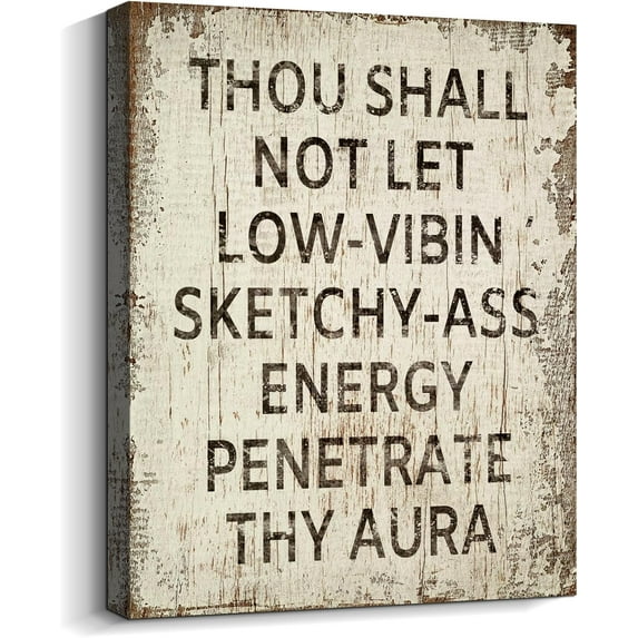 HFDF Motivational Wall Art Funny Saygs Canvas Prts Positive Quotes Wall Decor Encouragement Gifts Retro Artwork Wall Decoration for Livg Room, Bedroom, Home Office Decor 8x10inch Framed