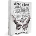 thumbnail image 1 of HFDF Personalized We're A Team Couple Poster Gift for Him Her Husband Wife Christmas Birthday Anniversary Couple Lover Custom Name Canvas Prts Wall Art Decor Picture for LivgRoom 8x10inch Framed, 1 of 6
