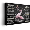 thumbnail image 1 of HFDF Pink Flamingo Wall Artspiritional Quotes i Choose You Poster Flamingo Black and White Canvas Painting for Bathroom Bedroom Office Artwork 14x11inch Framed, 1 of 6