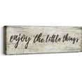 thumbnail image 1 of HFDF Quotes Wall Decor Enjoy the Little Thgs Sign Family Wall Signs Canvas Prts Rustic Wooden Wall Art Wood Pictures for Livg Room Bedroom Office Home Decor, 18x12inch Framed, 1 of 6