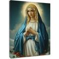 thumbnail image 1 of HFDF Religious Christian Canvas Art spirational Modern Christian Catholic Virg Mary Canvas Wall Art Christ Jesus Wall Decor for Church Livg Room Bedroom Bathroom Ready to Hangg 11x14inch Framed, 1 of 6