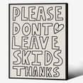 thumbnail image 1 of HFDF Retro Funny Bathroom Wall Art Bathroom Rules Sign Wall Decor Poster Mimalist Black and White Canvas Prts Pictures for Dorm Bedroom Restroom Black 11x14inch Framed, 1 of 6