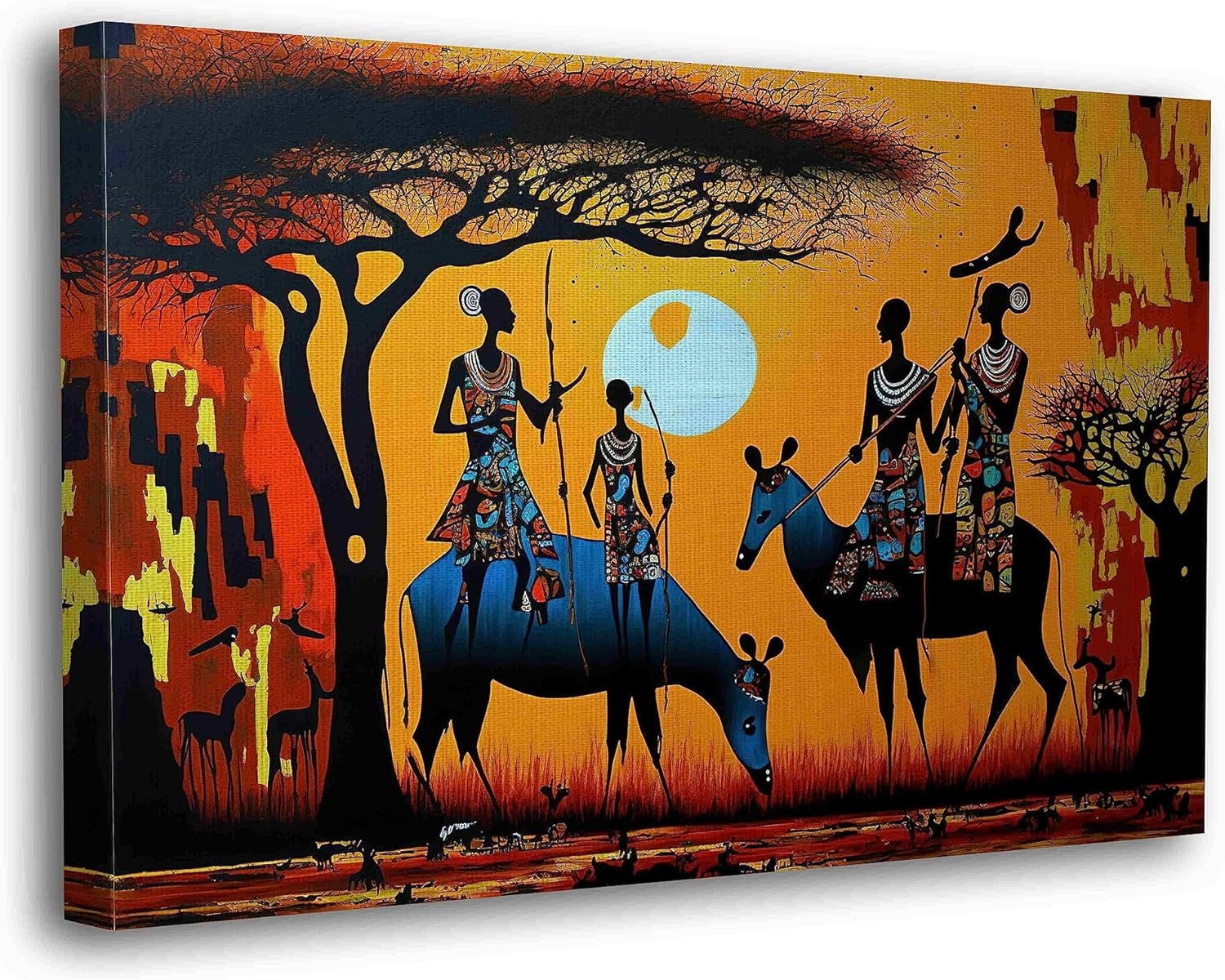 HFDF Spiritualhands African Masks Canvas Wall Art African Lady Canvas ...