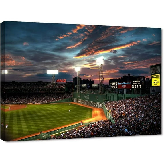 HFDF Sports Court Prints Canvas Wall Art Modern Landscape Painting Artwork Picture for Living Room Office Home Decor House Warming Present Stretched Ready to Hang 18x12inch Framed