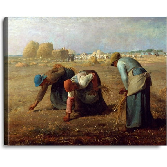 HFDF The Gleaners by Jean-Fran?ois Millet The World Classic Art Reproductions, Giclee Canvas Prts Wall Art for Home Decor, es 20x16inch Framed