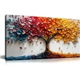 thumbnail image 1 of HFDF Trees Canvas Wall Art for Living Room Colorful Tree Wall Art for Bedroom Teen Girls Office Posters Wall Decor 24x20inch Framed, 1 of 7